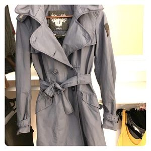 Trench coat lined by Nobis in Navy blue